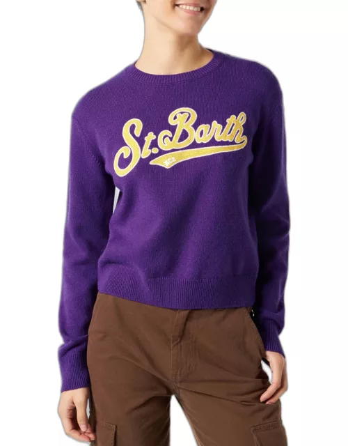 MC2 Saint Barth Woman Purple Cropped Sweater