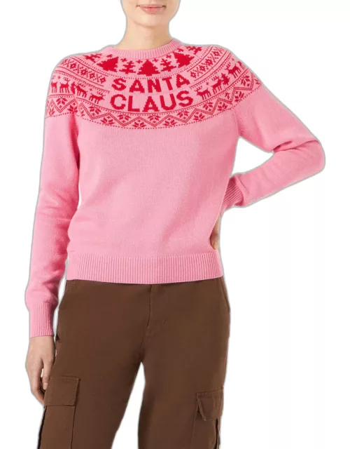 MC2 Saint Barth Woman Sweater With Santa Claus Embroidery