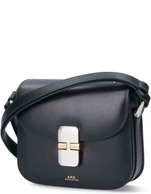 A.P.C. Grace Mini Shoulder Bag In Black Leather