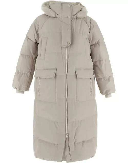 Brunello Cucinelli Long Down Jacket With Detachable Hood