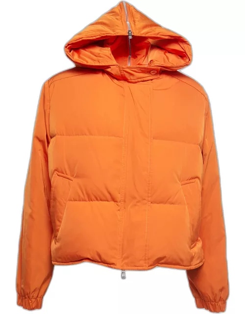 Emilio Pucci Orange Synthetic Hooded Down Jacket