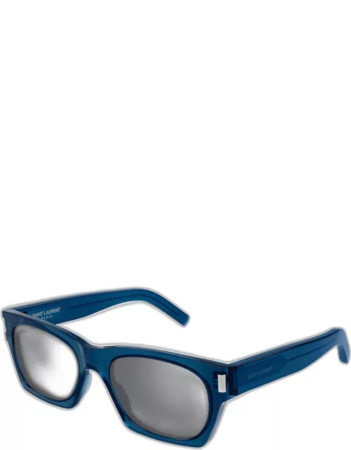Men's SL 4020 Rectangle Acetate Sunglasse