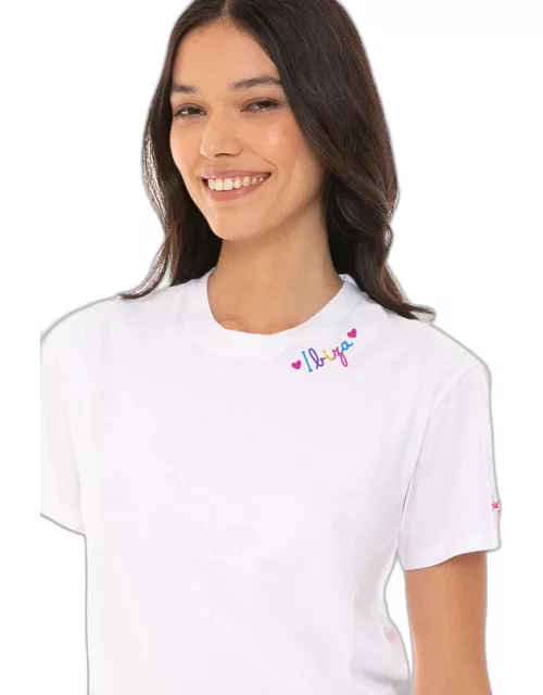 MC2 Saint Barth Cotton T-shirt With Love Ibiza Embroidery
