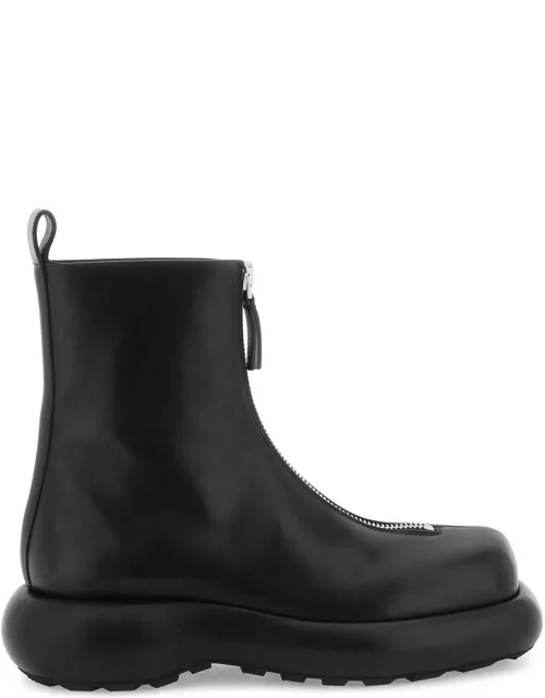 Jil Sander Zippered Leather Ankle Boot