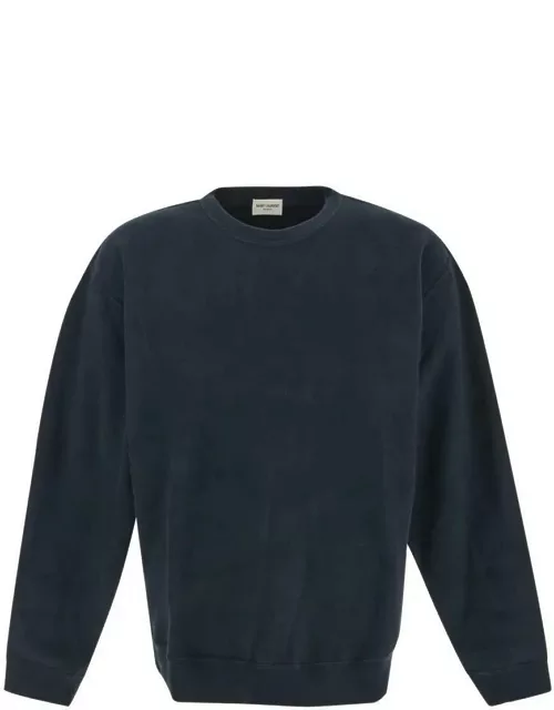 Saint Laurent Blue Cotton Sweatshirt