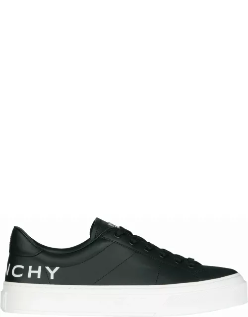 Givenchy Black City Sport Sneakers With Printed Logo