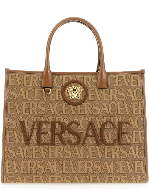 versace large shopper bag with allover logo