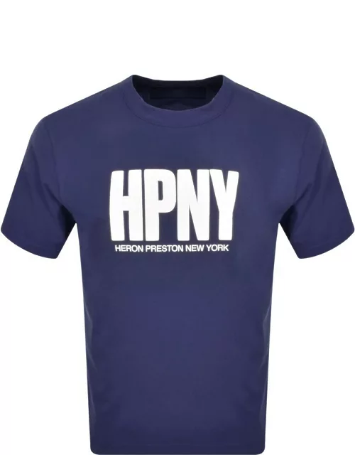 Heron Preston HPNY Logo T Shirt Navy