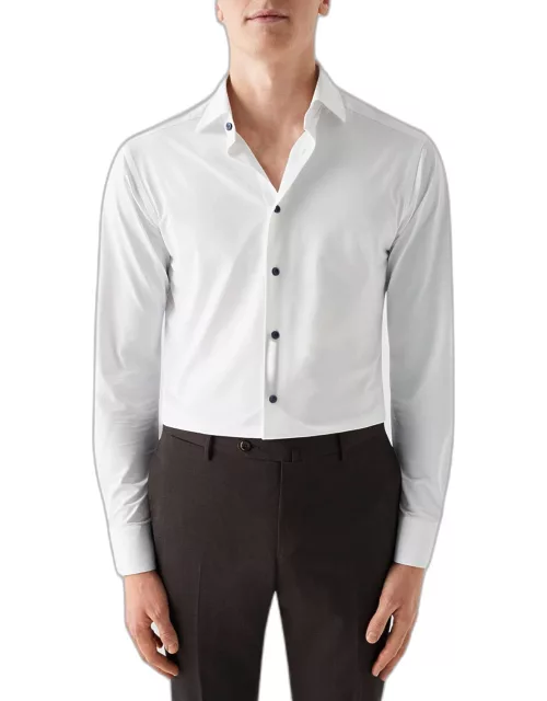 Men's Contemporary Fit Cotton Twill Dress Shirt