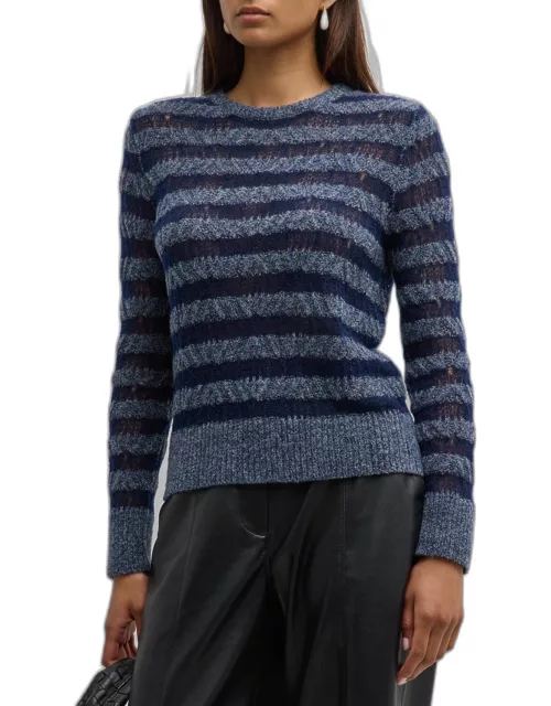 Striped Crewneck Wool Sweater