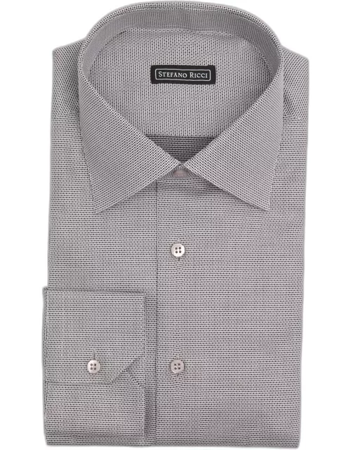 Men's Cotton Micro-Print Dress Shirt