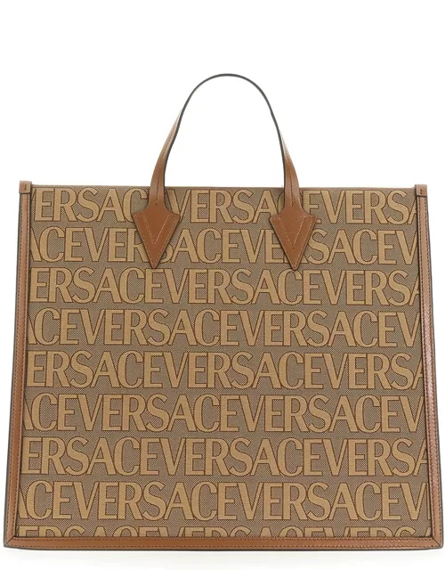 versace shopper bag with allover logo