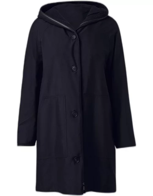 Hooded Cashmere Two-In-One Short Coat