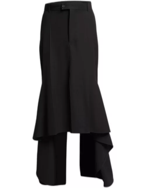 High-Low Godet Skirt