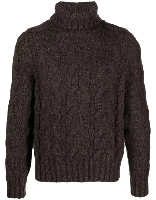 TOM FORD cable-knit roll-neck jumper