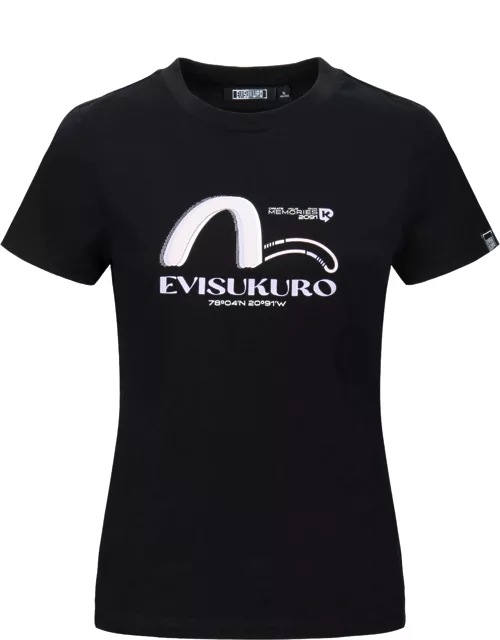 Seagull and Logo Print Regular Fit T-Shirt