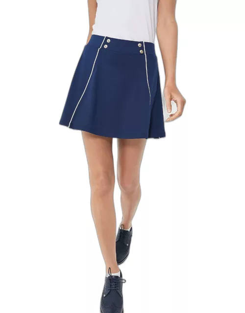 Navy Piped 15 Inch Renee Golf Skirt