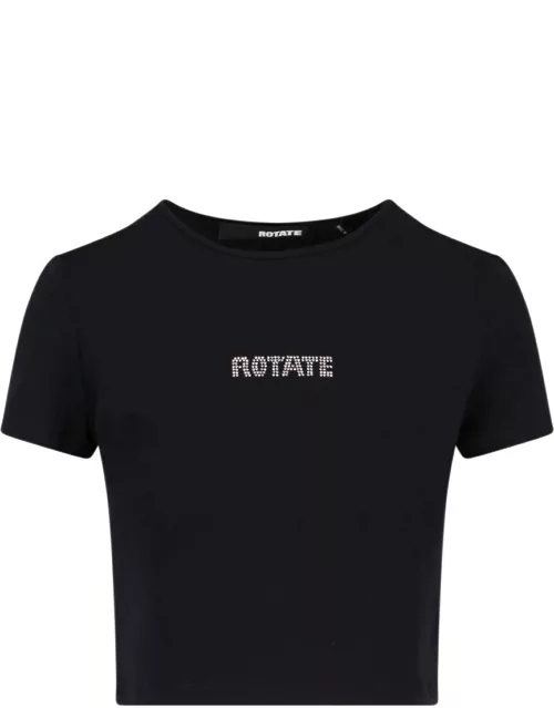 Rotate Birger Christensen Logo Crop T-Shirt