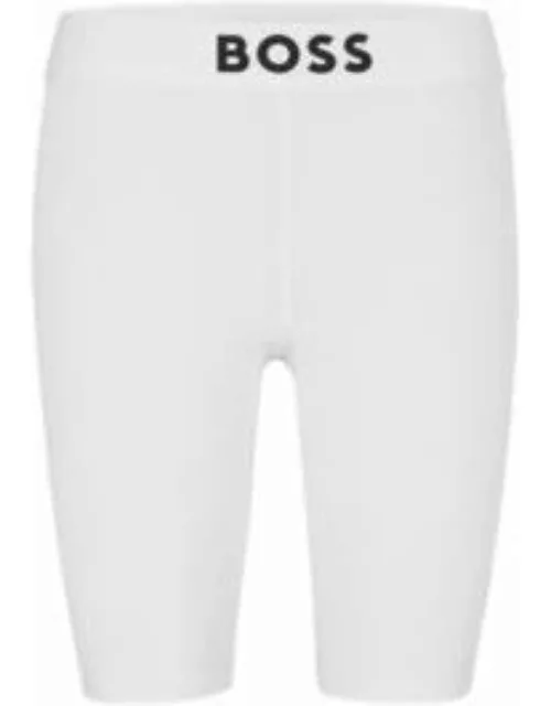 Cycling shorts with logo waistband- White Women's Underwear, Pajamas, and Sock