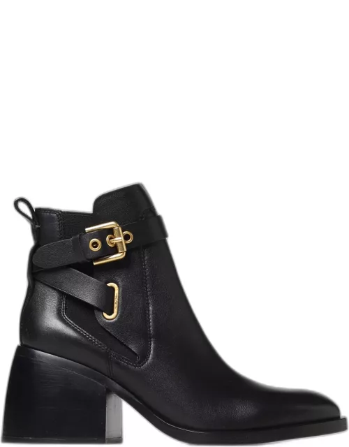 See By Chloé Averi ankle boots in leather with buckle