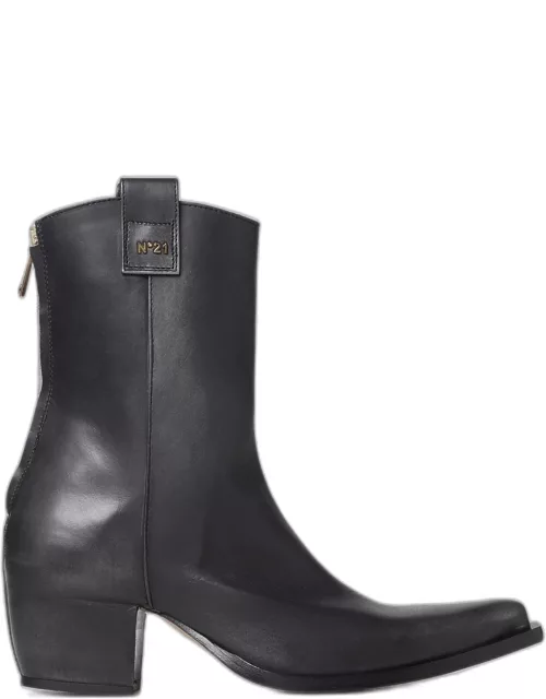 Flat Ankle Boots N° 21 Woman colour Black