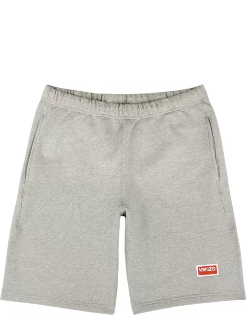 Kenzo Logo Stretch-cotton Shorts - Grey