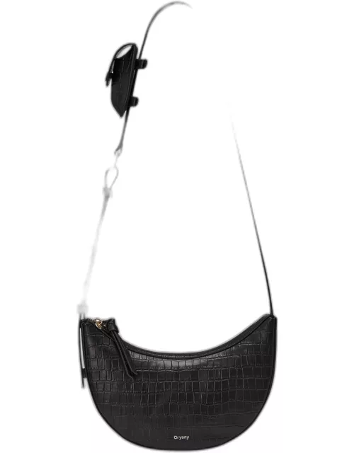 Rookie Half-Moon Leather Crossbody Bag