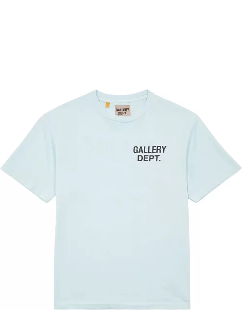 Gallery Dept. Logo-print Cotton T-shirt - Light Blue