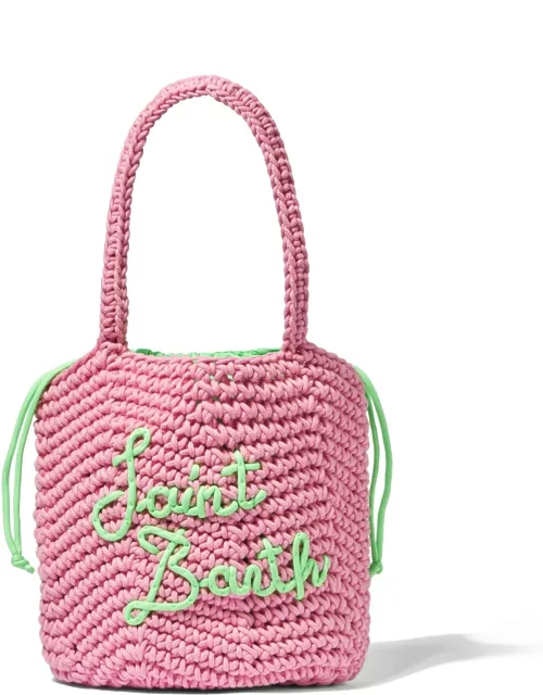 MC2 Saint Barth Rope Pink Crochet Shoulder Bag