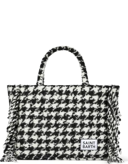 MC2 Saint Barth Vanity Blanket Shoulder Bag With Pied-de-poule Print