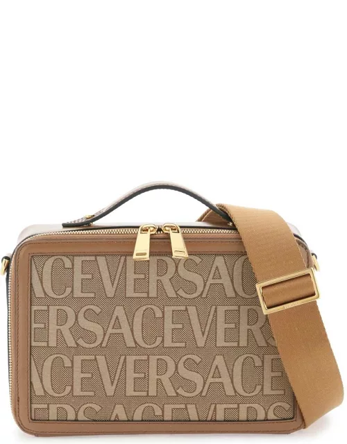 Versace Canvas Messenger Bag