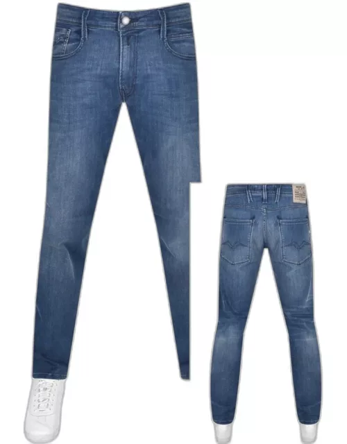 Replay Anbass Hyperflex Jeans Mid Wash Blue