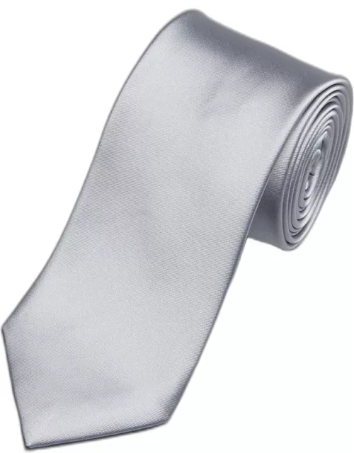 JoS. A. Bank Men's Solid Tie, Silver, One