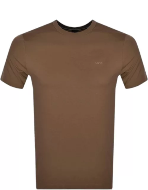 BOSS Thompson Logo T Shirt Brown