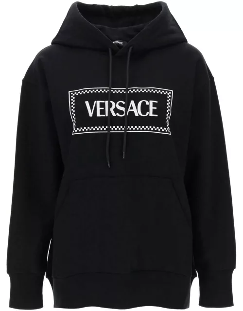VERSACE hoodie with logo embroidery