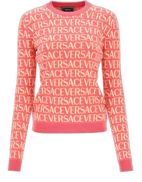 VERSACE 'versace allover' crew-neck sweater