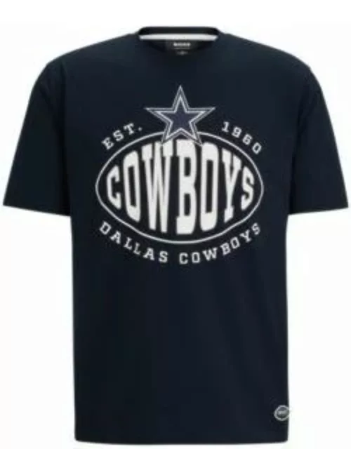 BOSS x NFL stretch-cotton T-shirt with collaborative branding- Cowboys Men's T-Shirt