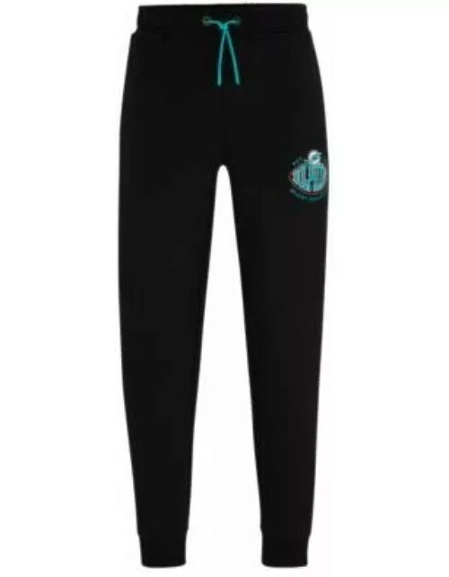BOSS x NFL cotton-blend tracksuit bottoms with collaborative branding- Dolphins Men's Jogging Pant