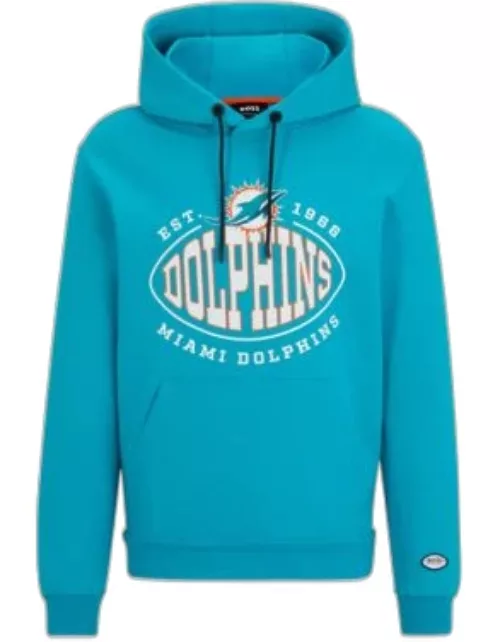 BOSS x NFL cotton-blend hoodie with collaborative branding- Dolphins Men's Tracksuit