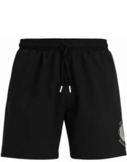 BOSS x NFL quick-dry swim shorts with collaborative branding- Raiders Men's Swim Short