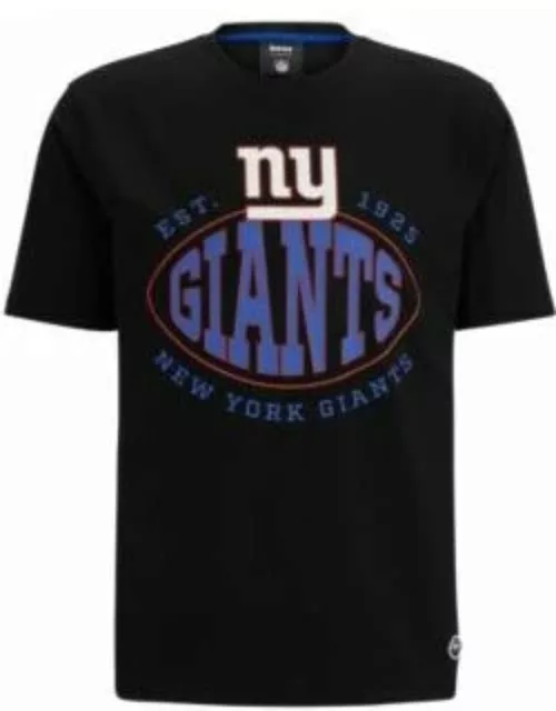 BOSS x NFL stretch-cotton T-shirt with collaborative branding- Giants Men's T-Shirt