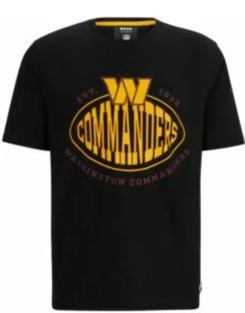 BOSS x NFL stretch-cotton T-shirt with collaborative branding- Commanders Men's T-Shirt