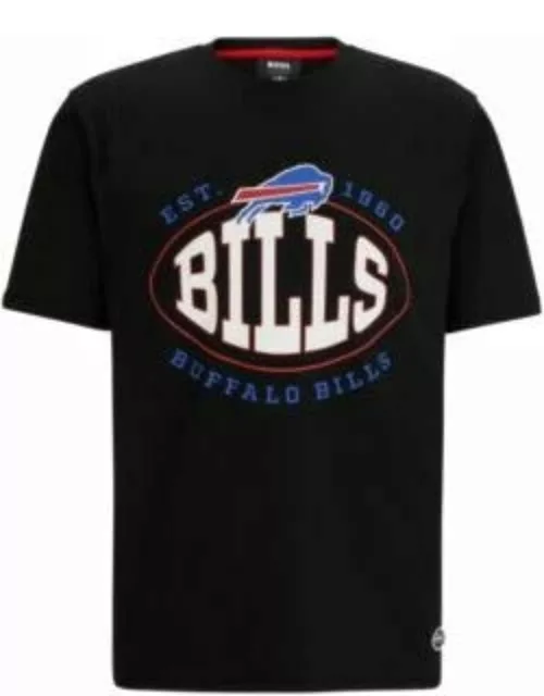 BOSS x NFL stretch-cotton T-shirt with collaborative branding- Bills Men's T-Shirt