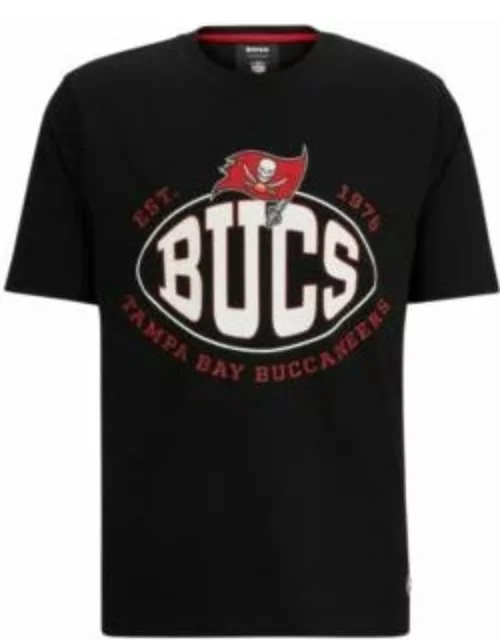 BOSS x NFL stretch-cotton T-shirt with collaborative branding- Bucs Men's T-Shirt