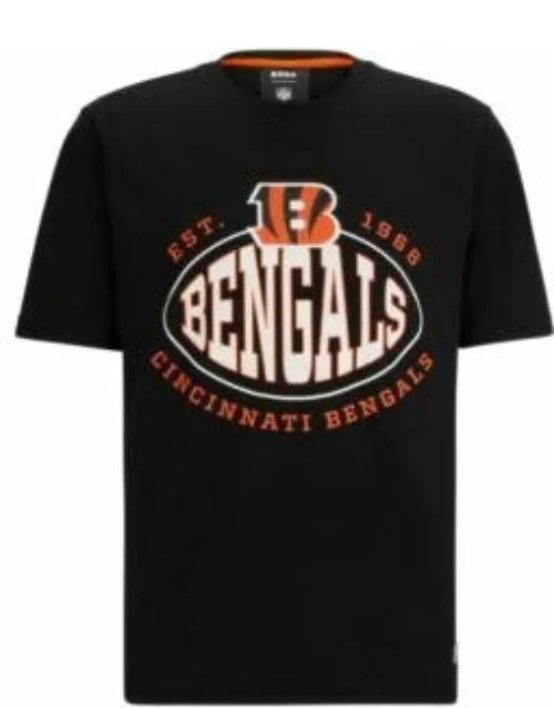 BOSS x NFL stretch-cotton T-shirt with collaborative branding- Bengals Men's T-Shirt