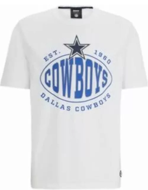 BOSS x NFL stretch-cotton T-shirt with collaborative branding- Cowboys Men's T-Shirt