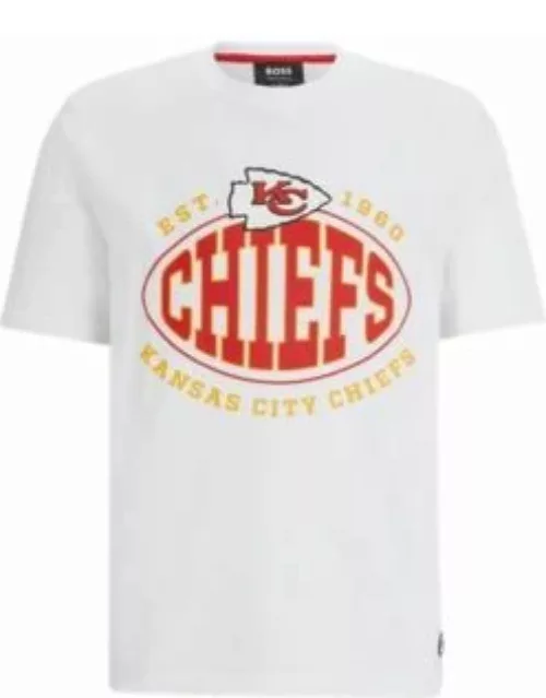 BOSS x NFL stretch-cotton T-shirt with collaborative branding- Chiefs Men's T-Shirt
