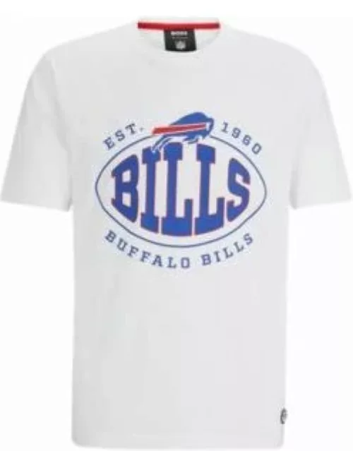 BOSS x NFL stretch-cotton T-shirt with collaborative branding- Bills Men's T-Shirt