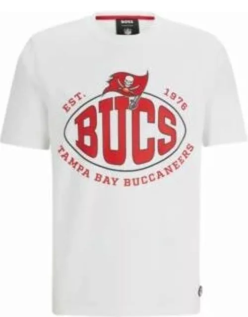 BOSS x NFL stretch-cotton T-shirt with collaborative branding- Bucs Men's T-Shirt