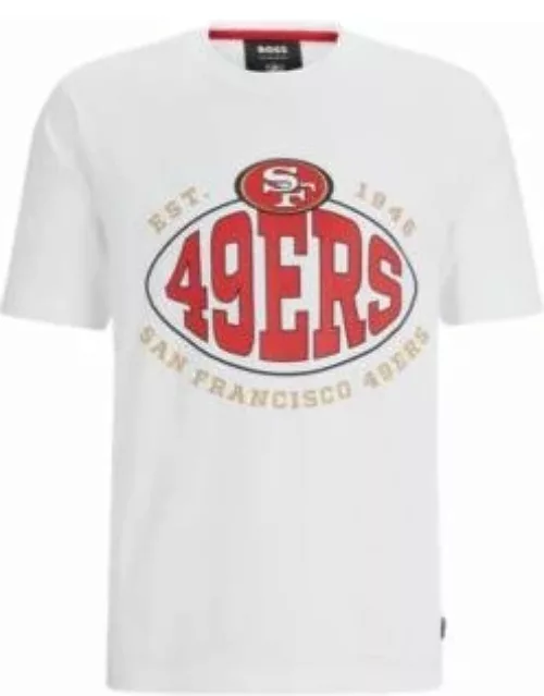 BOSS x NFL stretch-cotton T-shirt with collaborative branding- 49ers Men's T-Shirt